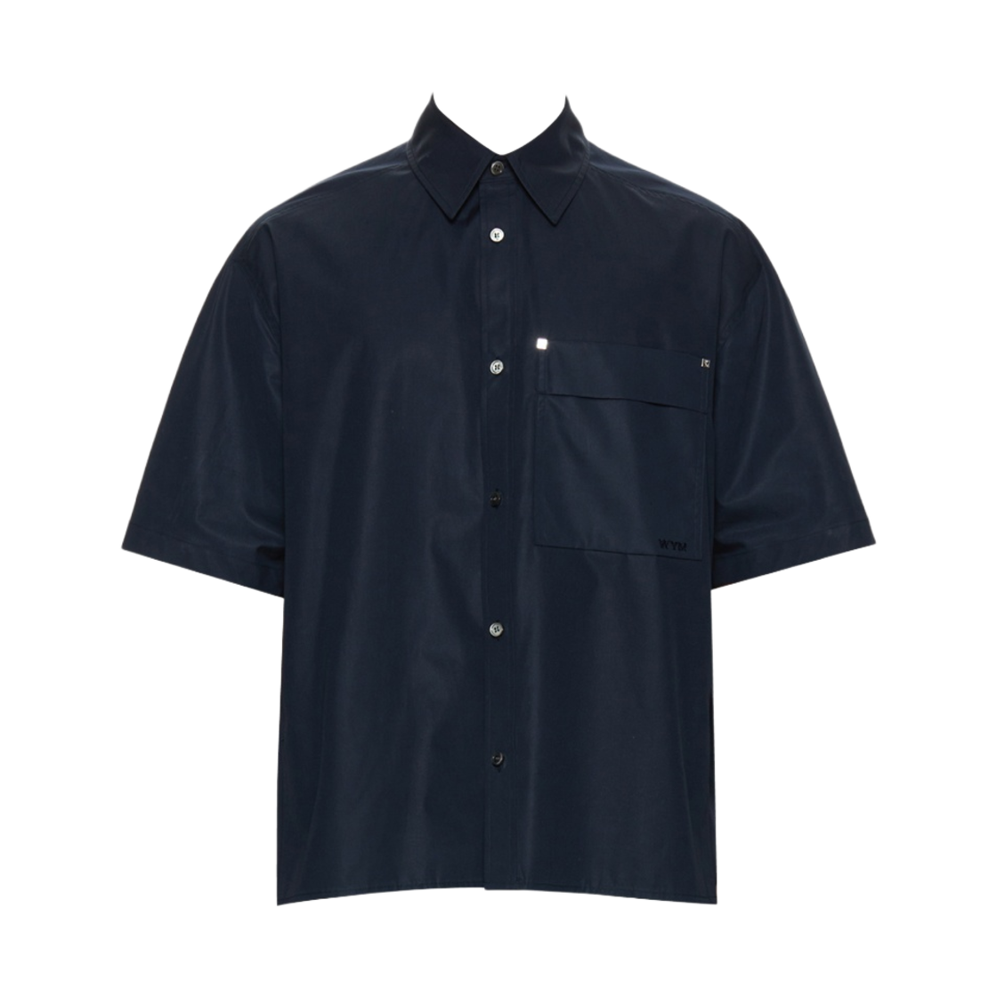 우영미 코튼 백로고 숏슬리브 셔츠 네이비 - 23SS(Wooyoungmi Cotton Back Logo Short Sleeve Shirt Navy - 23SS) - 2