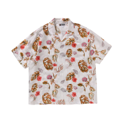 BAPE Vacation Pattern Open Collar S/S Shirt White