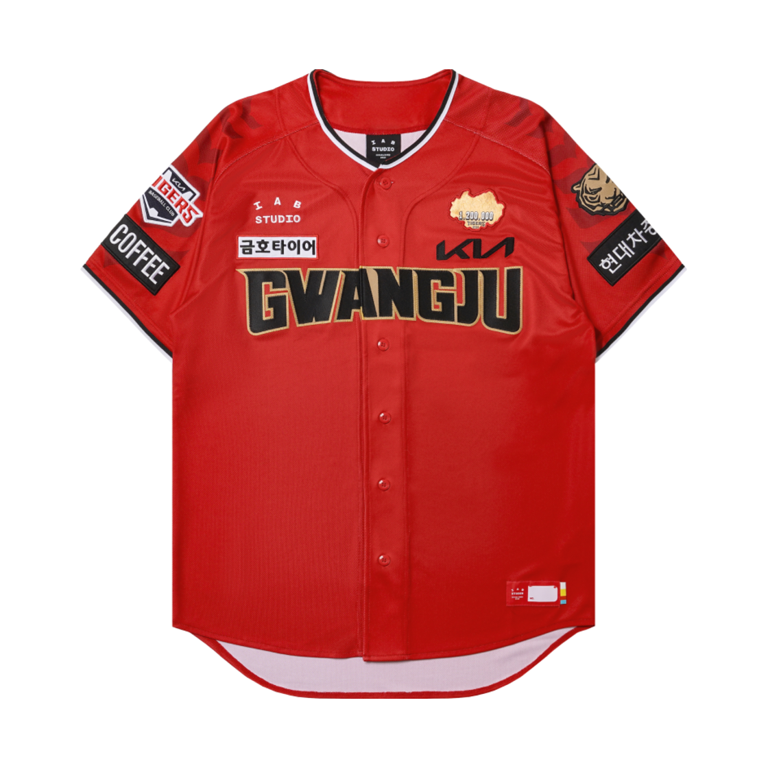 기아 타이거즈 x 아이앱 스튜디오 24 어센틱 광주 유니폼 레드 (논 마킹 버전)(Kia Tigers x IAB Studio 24 Authentic Gwangju Uniform Red (Non Marking Ver.))