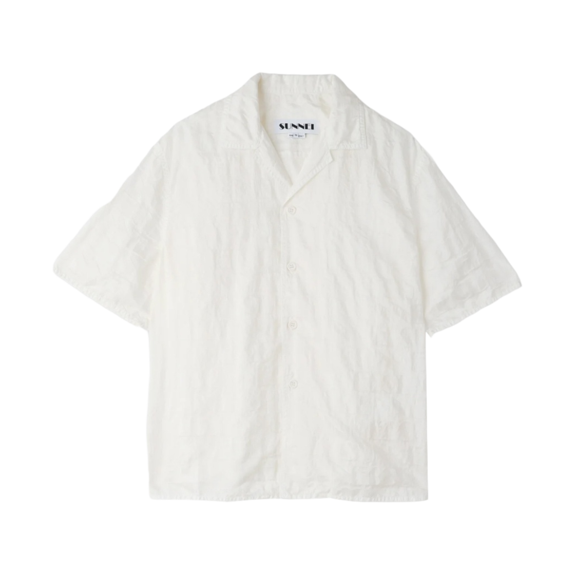 CRTWMSHR012-NYL023-205 Sunnei Allover Short Sleeves Shirt Cream