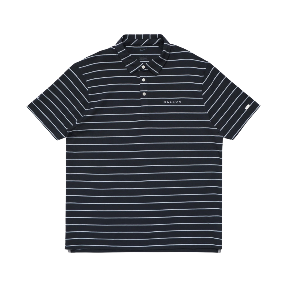 말본 골프 x 나이키 드라이핏 플레이어 스트라이프 폴로 옵시디언(Malbon Golf x Nike Dri-Fit Player Stripe Polo Obsidian) - 1