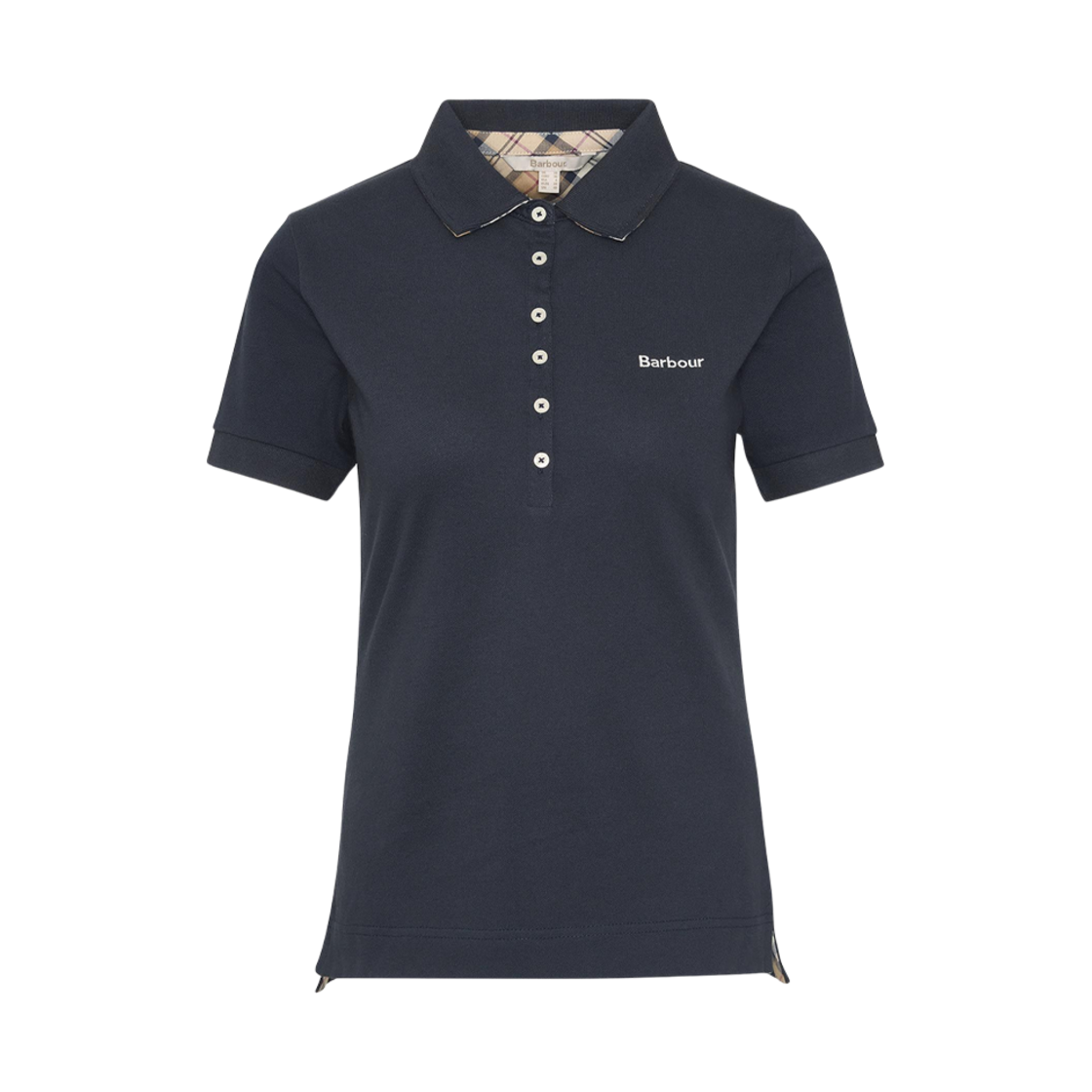 (W) 바버 포츠다운 폴로 셔츠 네이비 헤시안((W) Barbour Portsdown Polo Shirt Navy Hessian)