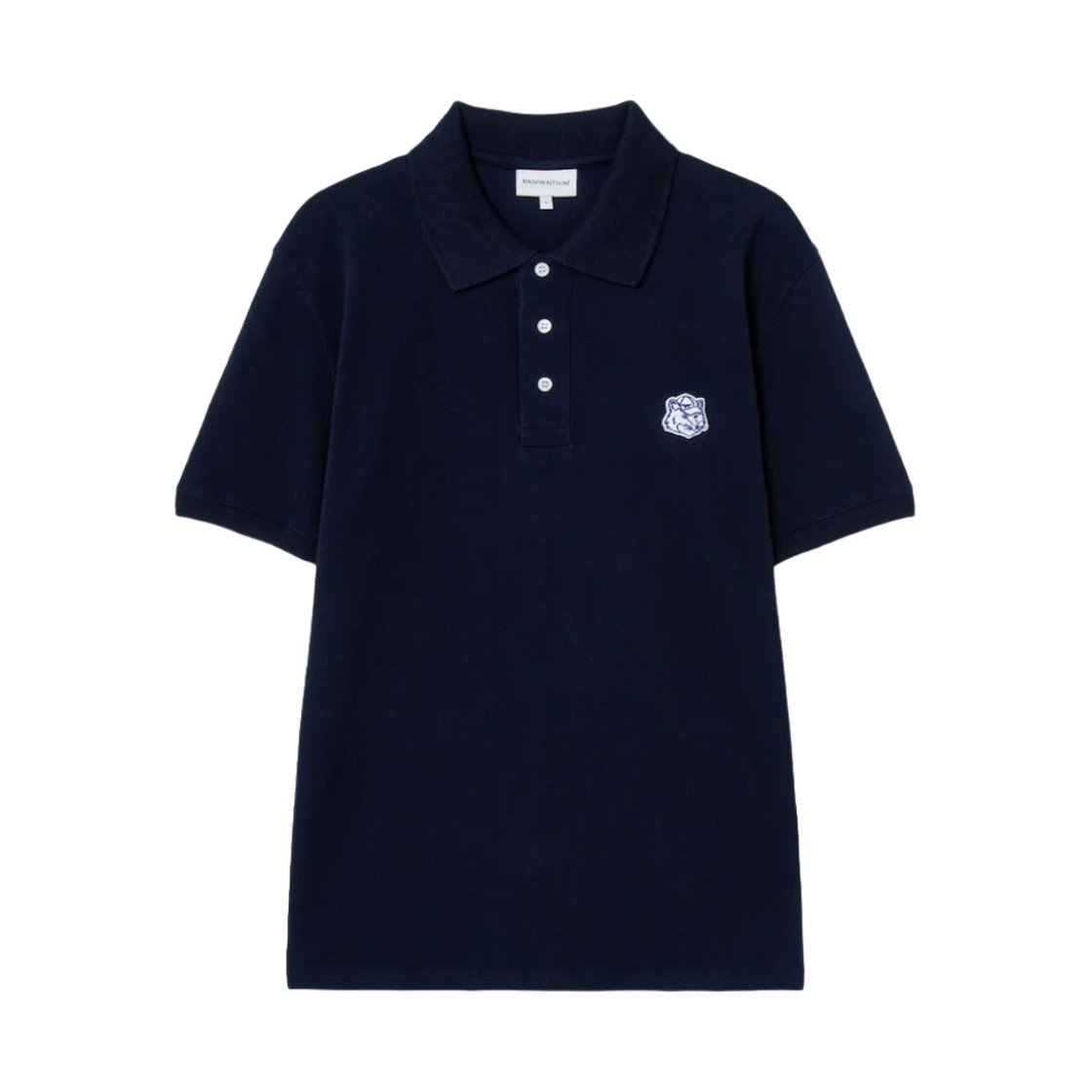 메종 키츠네 폭스 헤드 패치 레귤러 폴로 네이비 - 한국 한정(Maison Kitsune Fox Head Patch Regular Polo Navy - Korea Exclusive) - 1