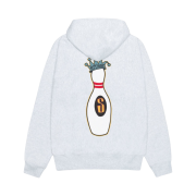 Stussy Kingpin Zip Hoodie Ash Heather