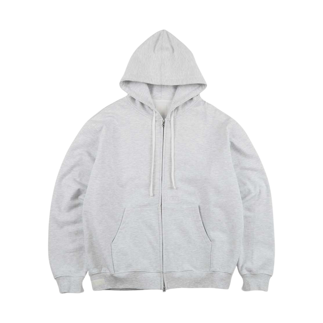 KA24SMSWZGR Kasina Authentic Logo Zip Hoodie Light Grey