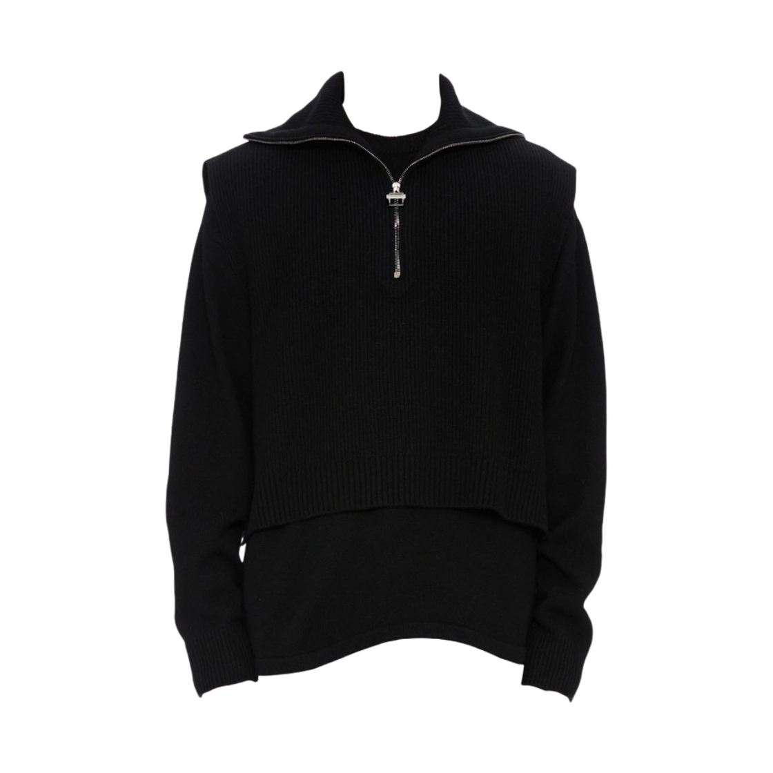 우영미 베스트 레이어 니트 블랙 - 22FW