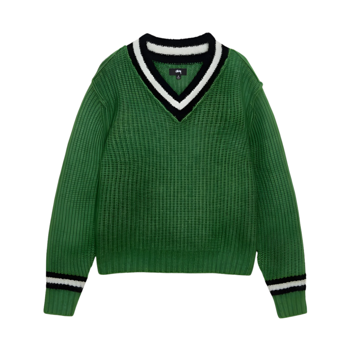 117142 Stussy Mohair Tennis Sweater Green