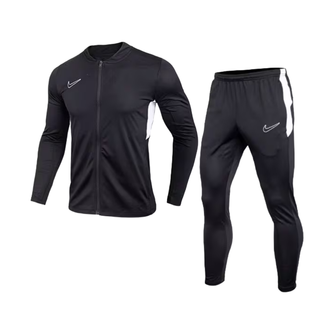HJ3774-010 Nike Academy Dri-Fit Football Tracksuit Black White - Asia