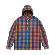 Supreme Printed Hooded Flannel Shirt Tan - 24SS