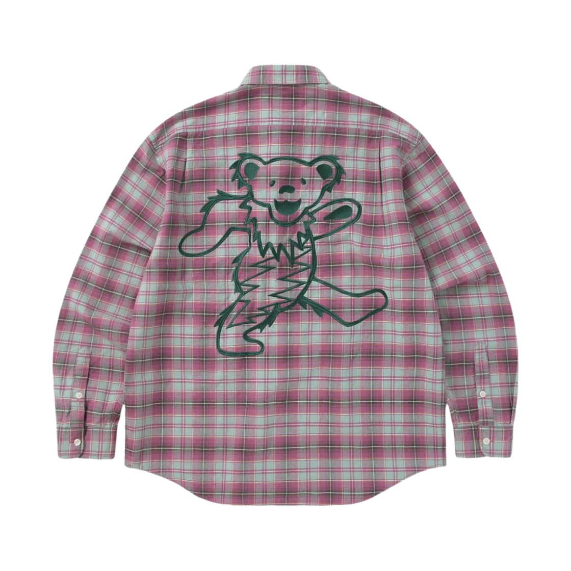 디스이즈네버댓 x 그레이트풀 데드 라이트닝 베어 플레이드 셔츠 플럼(Thisisneverthat x Grateful Dead Lightning Bear Plaid Shirt Plum) - 2