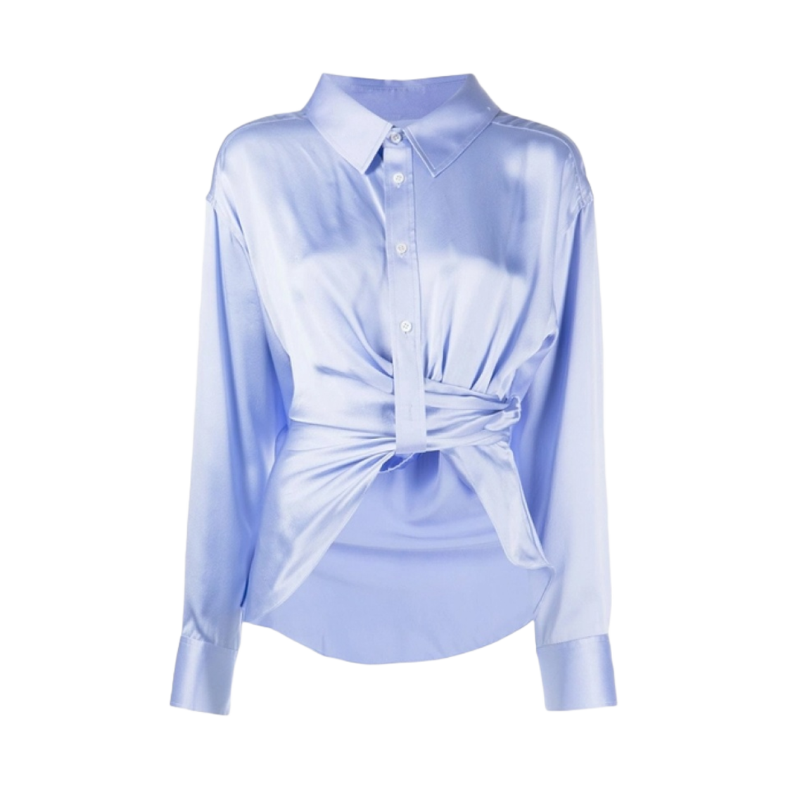 (W) 알렉산더 왕 쓰레드 플래킷 퍼튼 업 셔츠 이스터 에그((W) Alexander Wang Threaded Placket Button Up Shirt Easter Egg) - 1