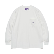 The North Face Purple Label 7 oz. Long Sleeve Pocket T-Shirt Off White Purple