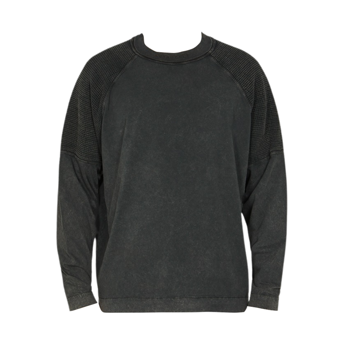 AAUTS0467FA02BLK0003 1017 Alyx 9SM Mesh Shoulder Long Sleeve T-Shirt Washed Black