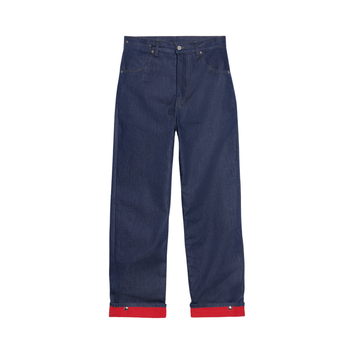 자크뮈스 르 드 니메스 리베르소 스냅 커프 진 네이비 브라운(Jacquemus Le De Nimes Reverso Snap Cuff Jeans Navy Brown) - 1