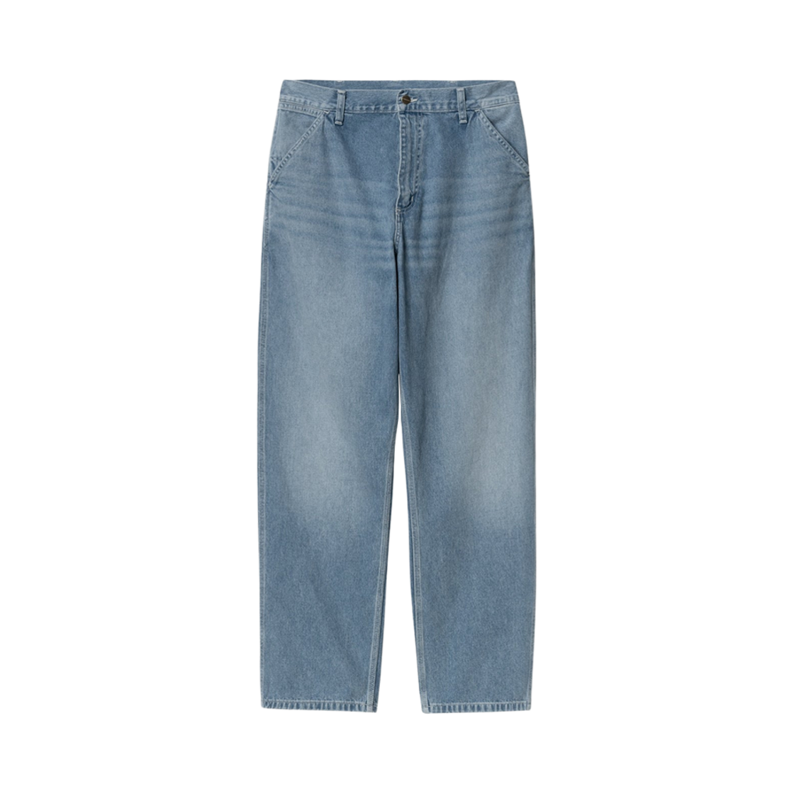 I022947-01-ZO Carhartt WIP Norco Blue Denim Simple Pants Blue Light True Washed