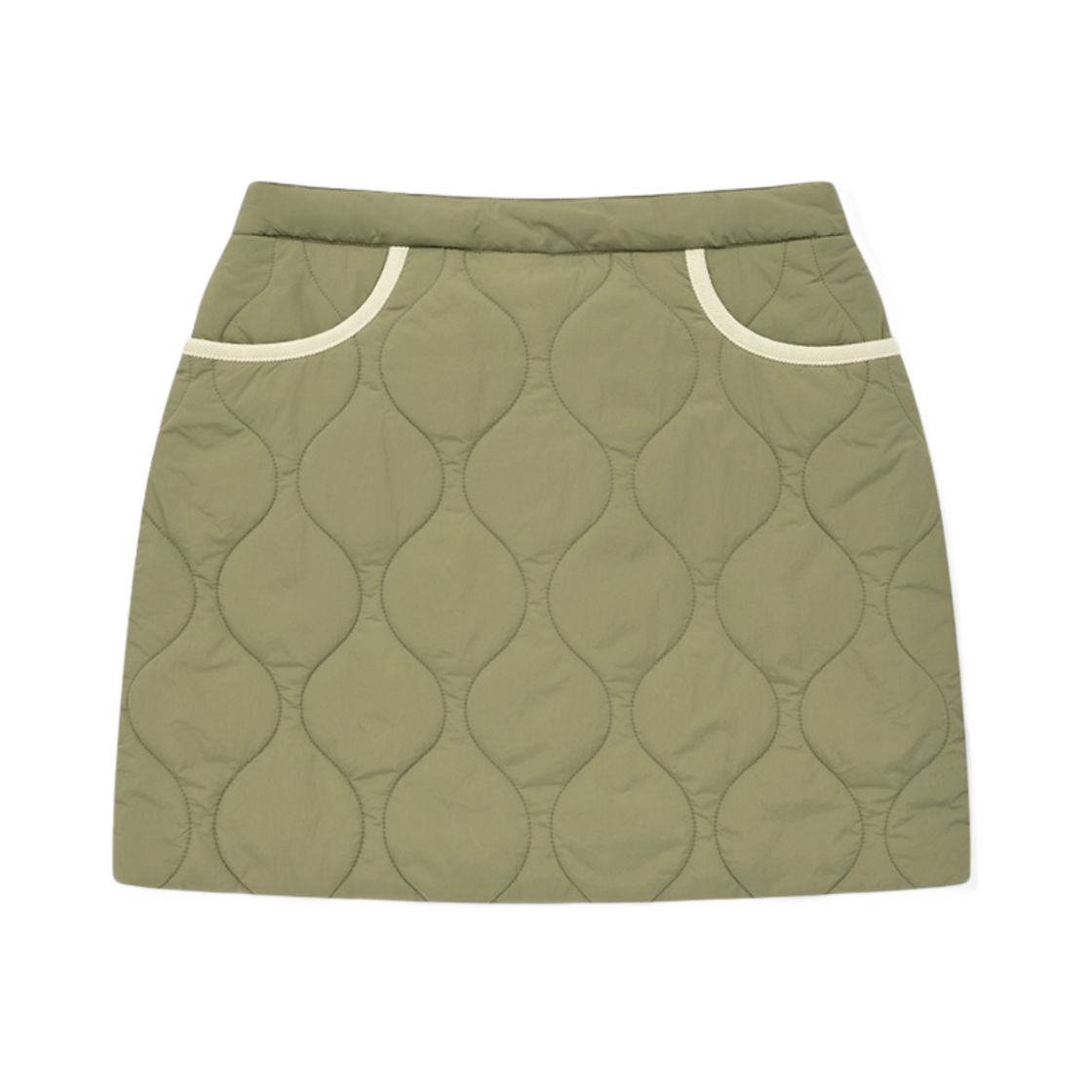 (W) 커버낫 퀼팅 미니 스커트 올리브((W) Covernat Quilting Mini Skirt Olive)