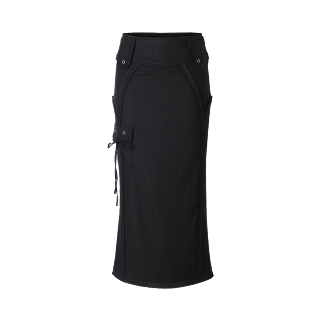 (W) 쓰리타임즈 에이브리 스커트 블랙((W) Threetimes Avery Skirt Black) - 1