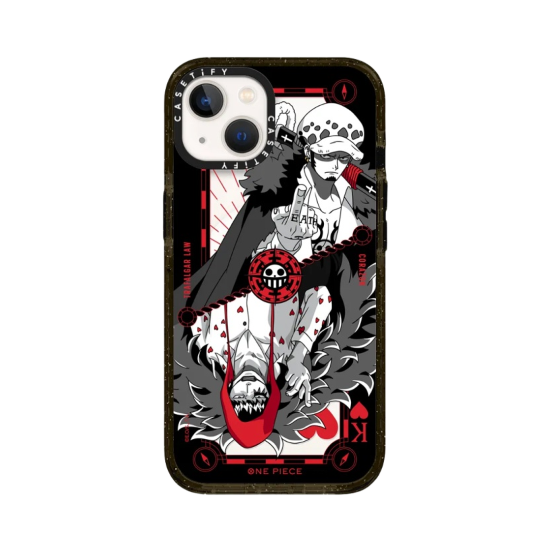 케이스티파이 x 원피스 아이폰 맥세이프 포커 카드 로우 & 코라존 울트라 바운스 케이스 블랙(Casetify x One Piece iPhone Magsafe Poker Card Law & Corazon Ultra Bounce Case Black) - 3