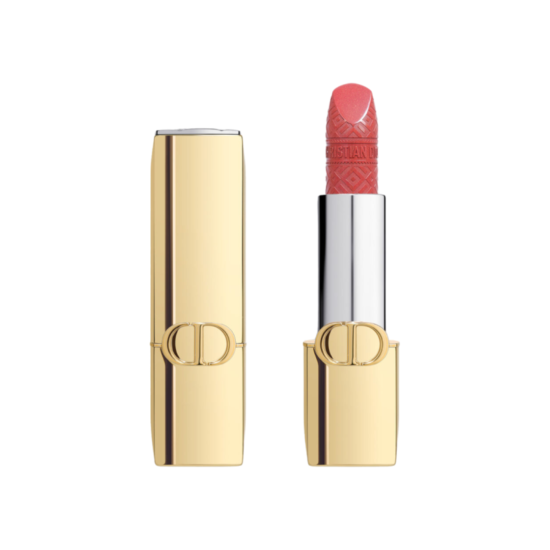 디올 홀리데이 리미티드 에디션 루즈 디올 꾸뛰르 컬러 사틴 립스틱 374 로얄 코랄(Dior Holiday Limited Edition Rouge Dior Couture Color Satin Lipstick 374 Royal Coral) - 1