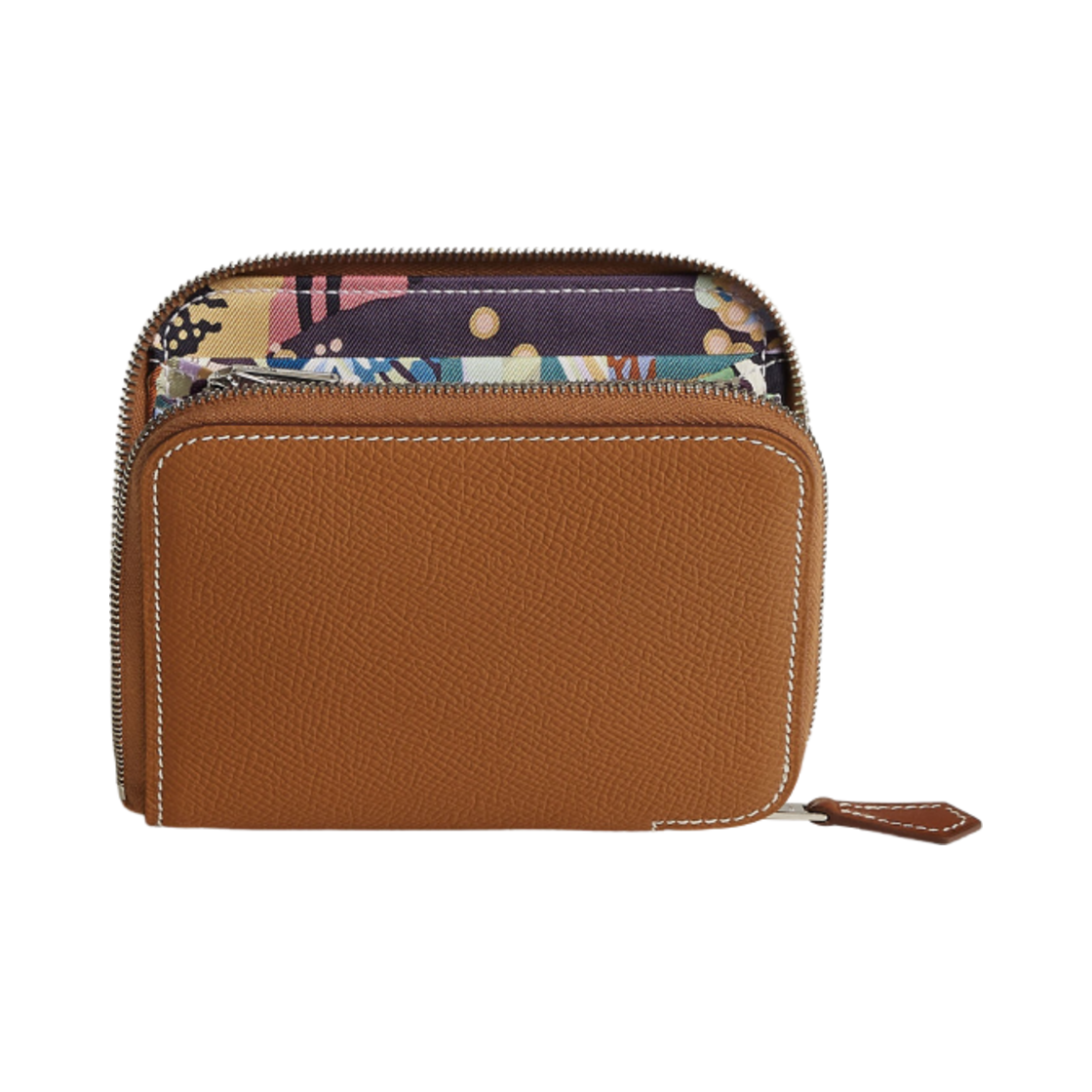 에르메스 실크인 컴팩트 지갑 앱송 바레니아 & 팔라듐 하드웨어 골드 까시스 베르 피즈(Hermes Silk'In Compact Wallet Epsom Barenia & Palladium Gold Cassis Vert Fizz) - 1