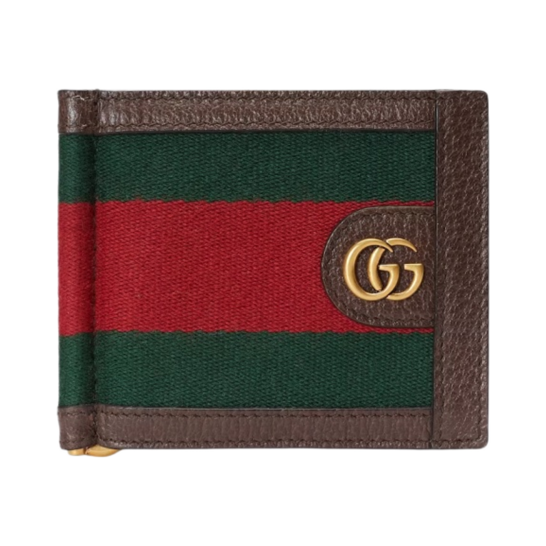 구찌 GG 캔버스 웹 머니 클립 그린 레드(Gucci GG Canvas Web Money Clip Green Red) - 1