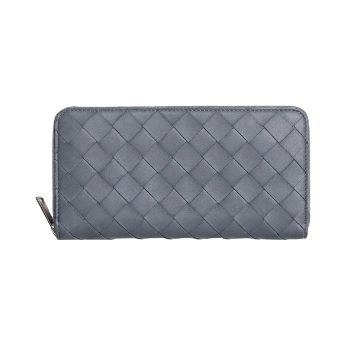 보테가 베네타 인트레치아토 집 어라운드 지갑 썬더(Bottega Veneta Intrecciato Zip Around Wallet Thunder) - 1