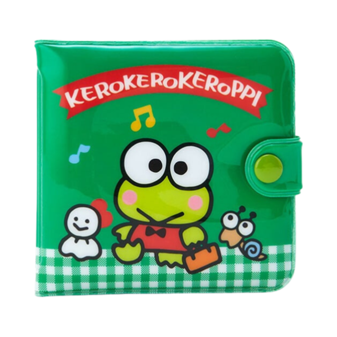 산리오 올 오버 플레이스 플라스틱 월렛 그린(Sanrio All Over Place Plastic Wallet Green)