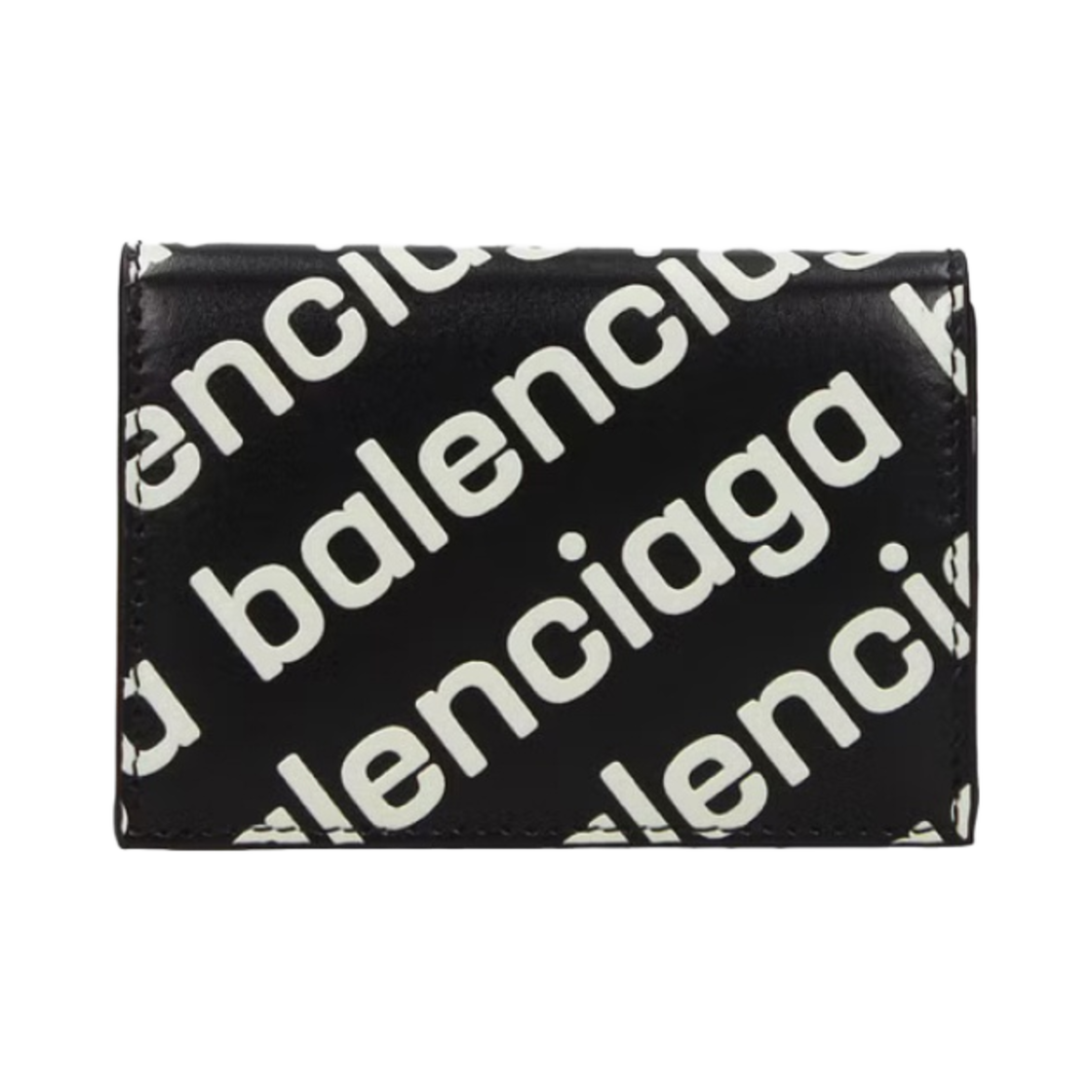 발렌시아가 글로우 인 더 다크 올오버 로고 캐쉬 지갑 블랙