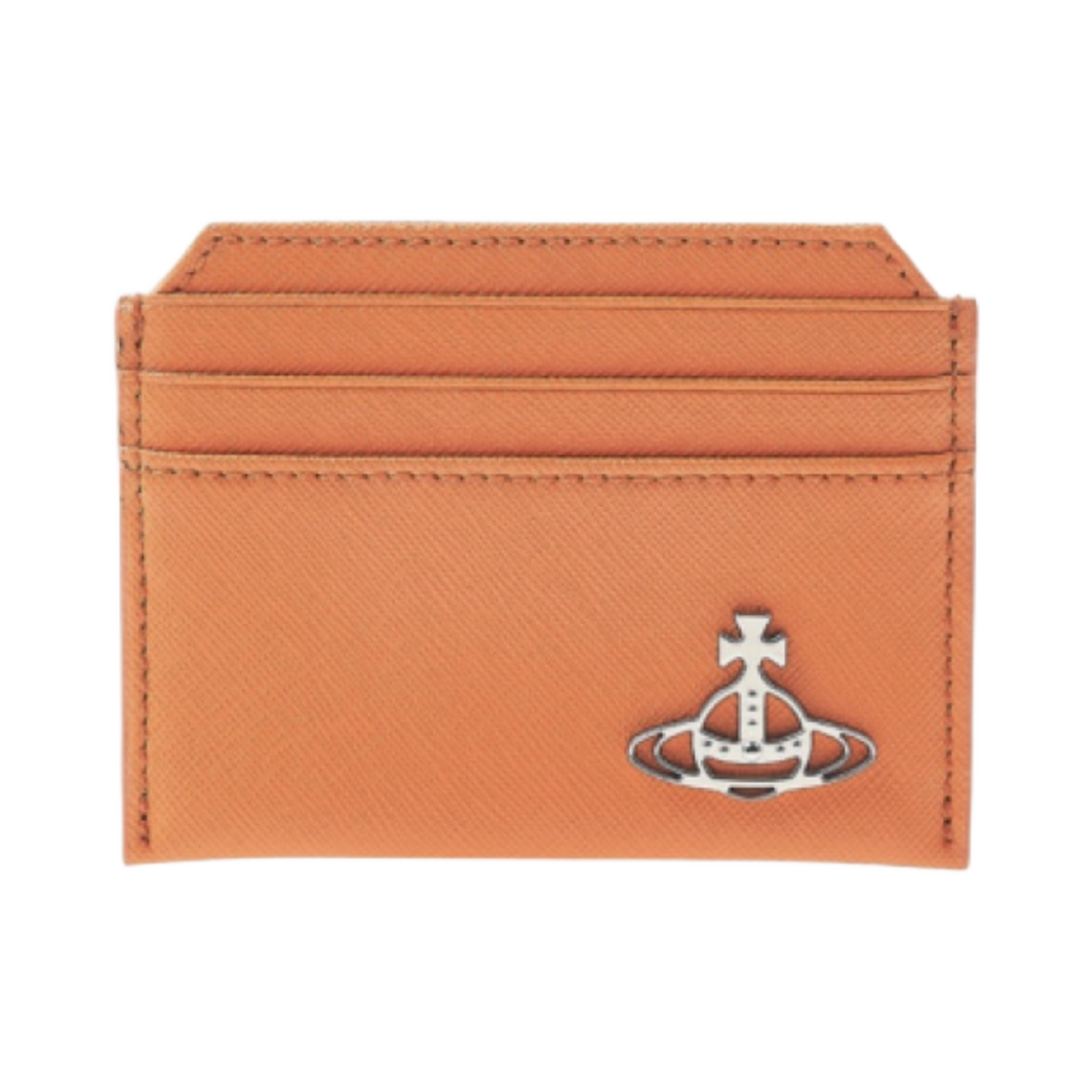 비비안 웨스트우드 사피아노 레더 슬림 카드 홀더 오렌지(Vivienne Westwood Saffiano Leather Slim Card Holder Orange) - 1