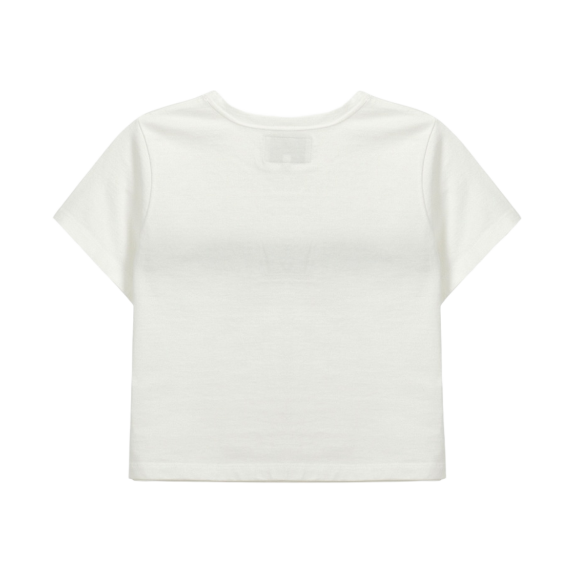 (W) 마뗑킴 커티드 로고 크롭탑 화이트((W) Matin Kim Cutted Logo Crop Top White) - 2