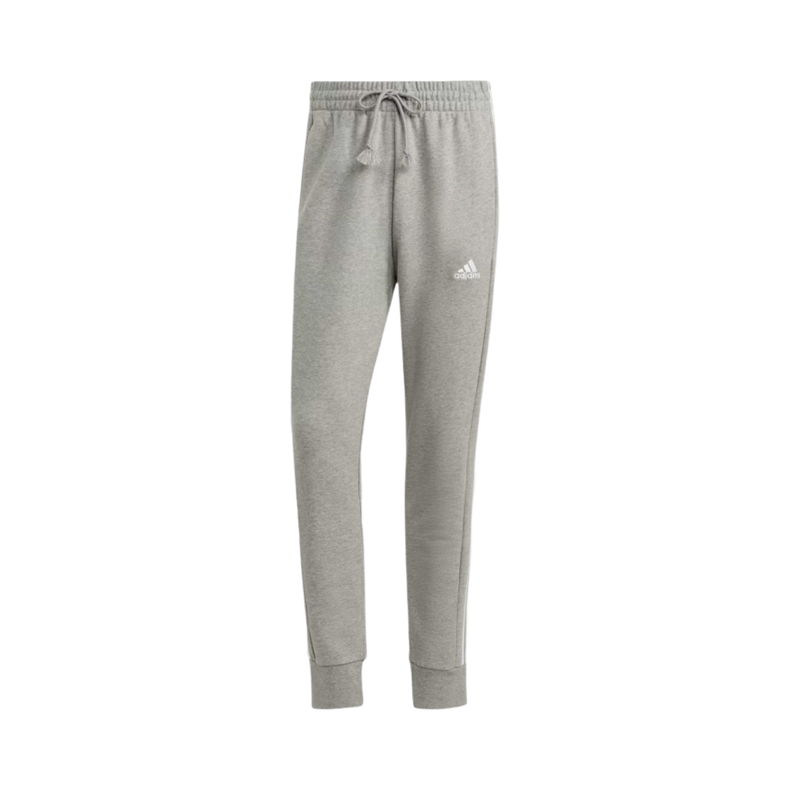 아디다스 에센셜 프렌치 테리 테이퍼드 커프 삼선 팬츠 미디움 그레이 헤더 - US 사이즈(Adidas Essential French Terry Tapered Cuff 3S Pants Medium Grey Heather - US Sizing) - 1