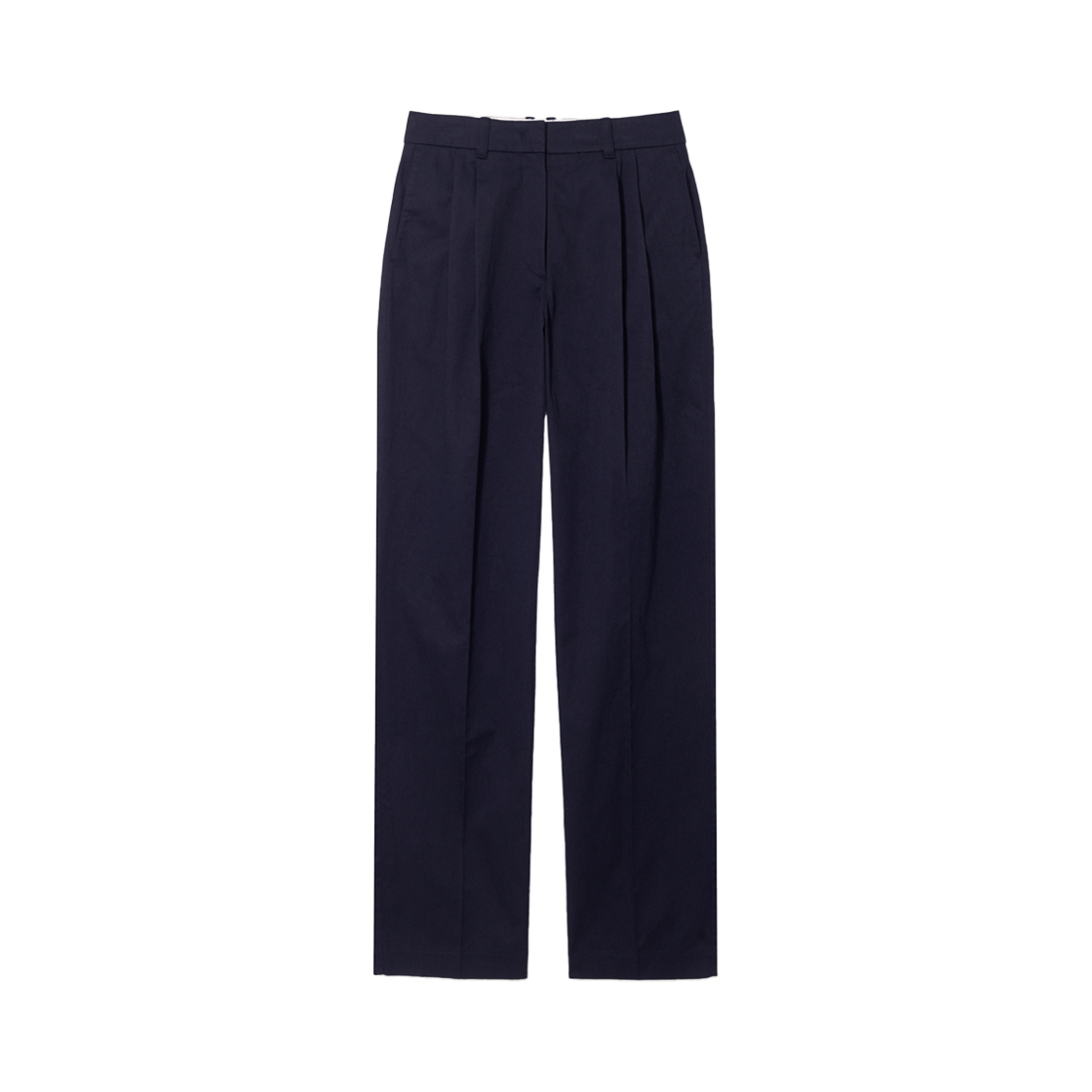 UDPA5A213N2 Dunst Double Pleated Chino Slacks Navy