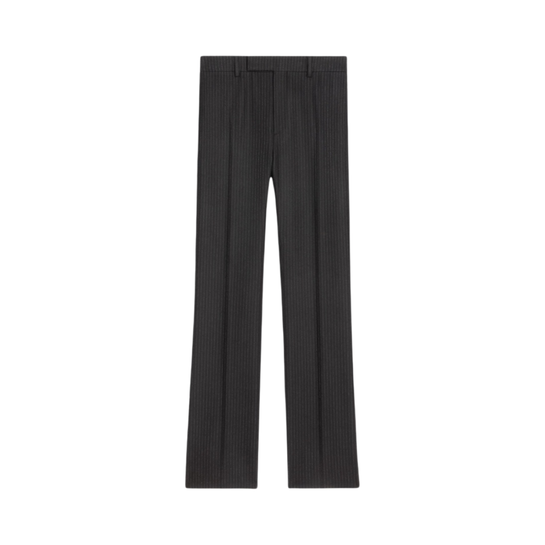 셀린느 스트라이프 플란넬 플레어드 크롭 팬츠 느와르 끄레(Celine Flared Cropped Pants in Striped Flannel Noir Craie) - 1
