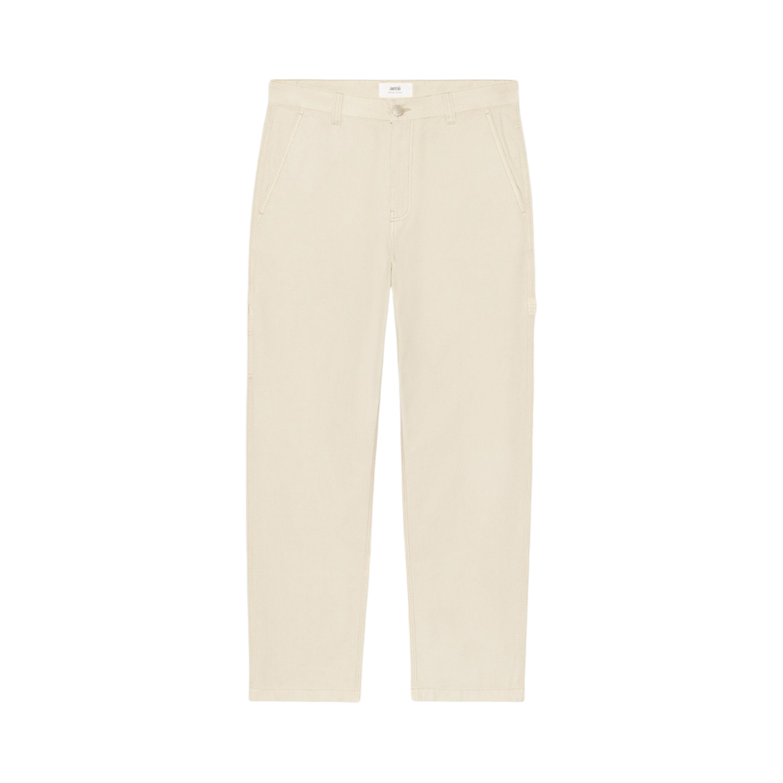 아미 워커 핏 코튼 캔버스 트라우저 베이지(AMI Worker Fit in Cotton Canvas Trousers Beige) - 1