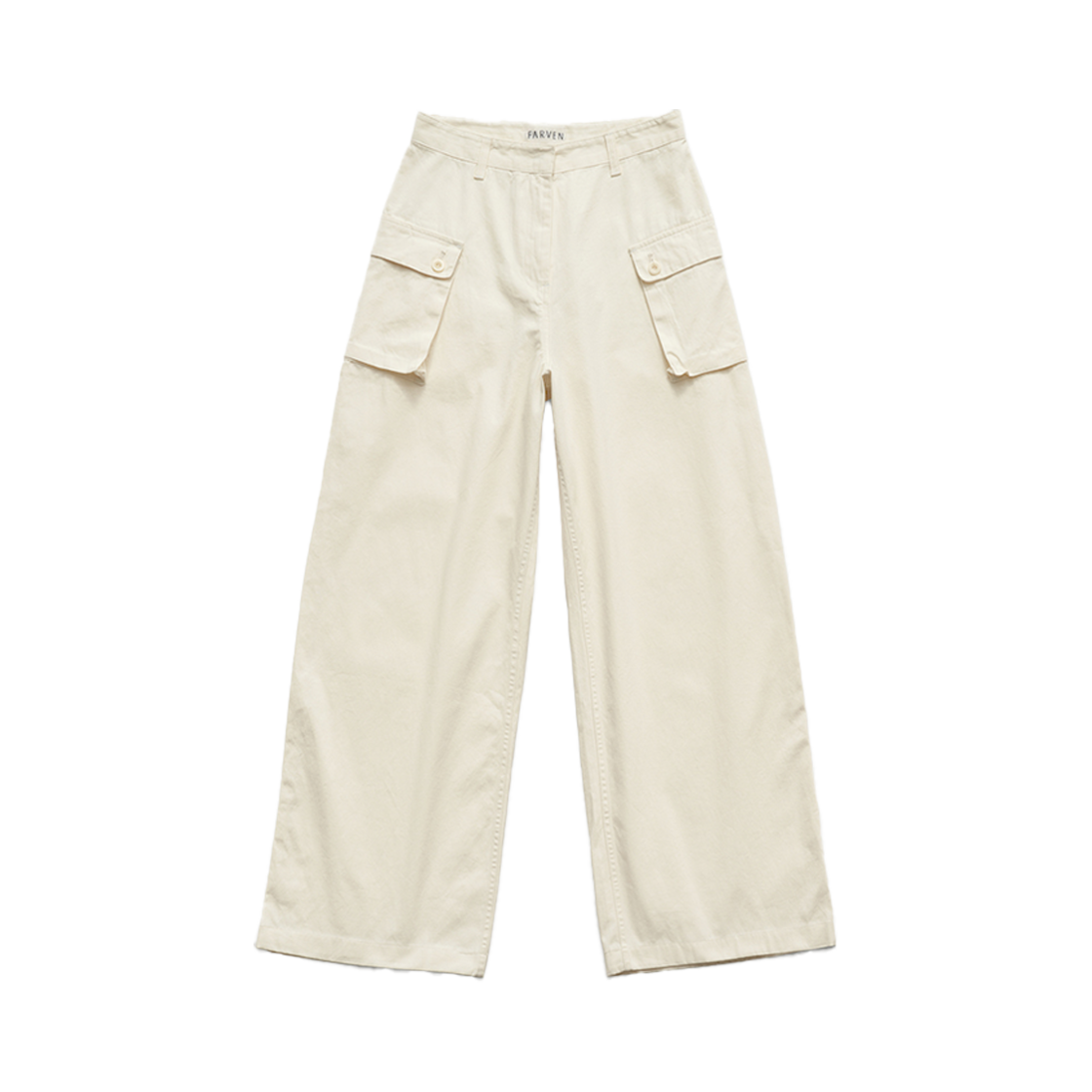 FV25A_PA05IV00 FARVEN Farmer Cotton Cargo Pants Ivory
