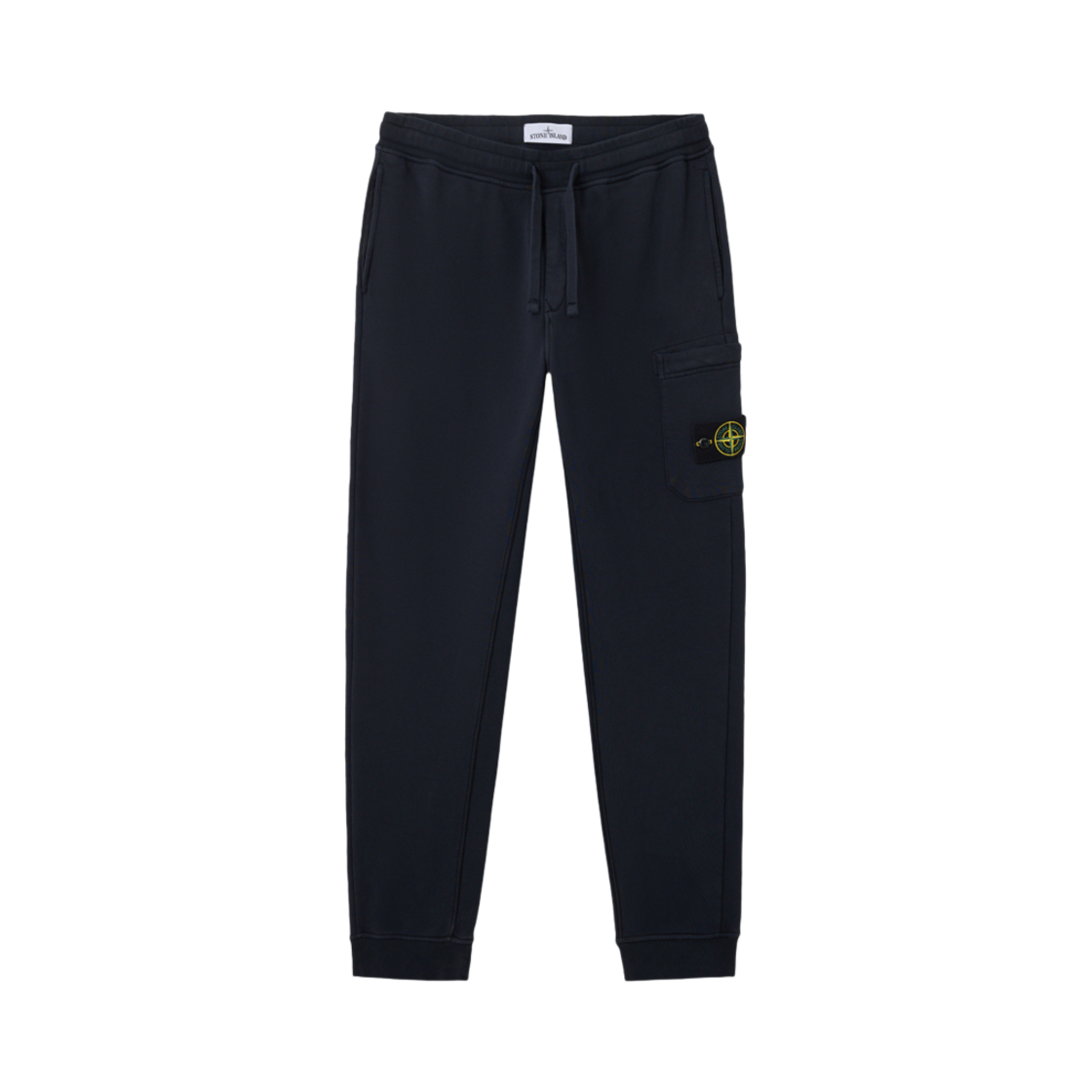 K1S1562000-11S0051-V0020 Stone Island 6200011 Organic Cotton Fleece Slim Fit Joggers with Pockets and Drawstring Waistband Navy Blue - 25SS