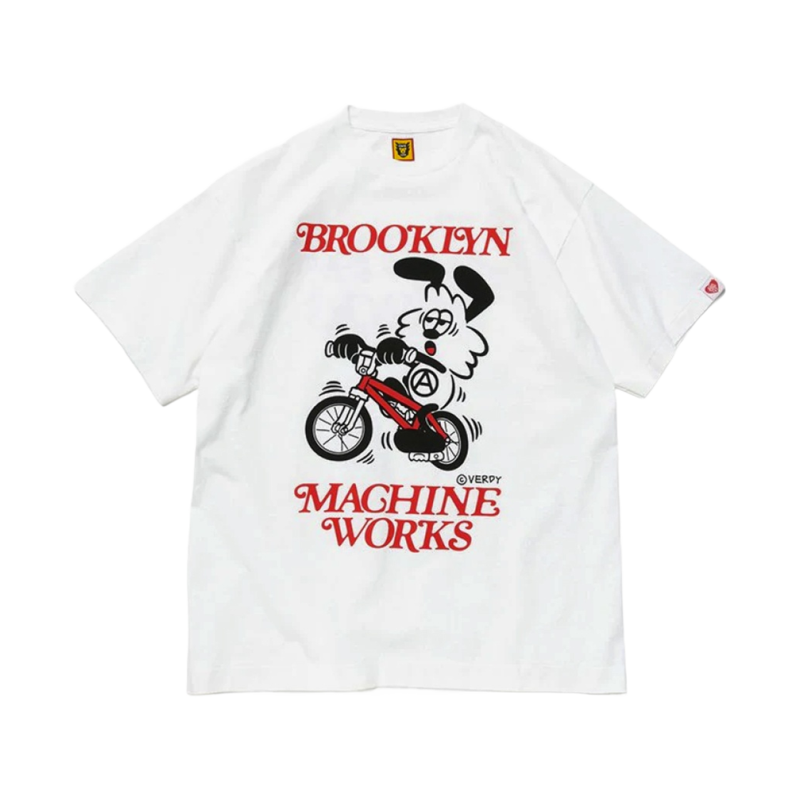 휴먼 메이드 x 브루클린 머신 웍스 x 베르디 걸스 돈 크라이 티셔츠 화이트(Human Made x Brooklyn Machine Works x Verdy Girls Don't Cry T-Shirt White)