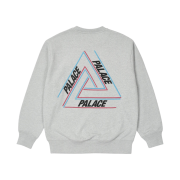 Palace Basically A Tri-Ferg Crew Grey Marl - 21FW