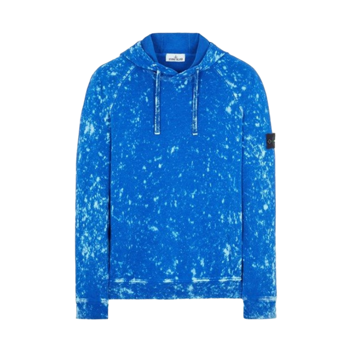 스톤 아일랜드 61338 오프-다이 트리트먼트 후드 스웨트셔츠 블루에뜨 - 22SS(Stone Island 61338 Off-Dye Treatment Hooded Sweatshirt Bluette - 22SS) - 1