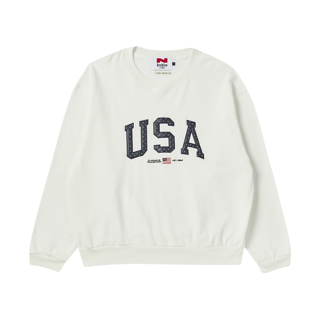 엔 아카이브 아메리칸 드림 빈티지 스웨트 셔츠 아이보리(N ARCHIVE American Dream Vintage Sweat-Shirts Ivory)