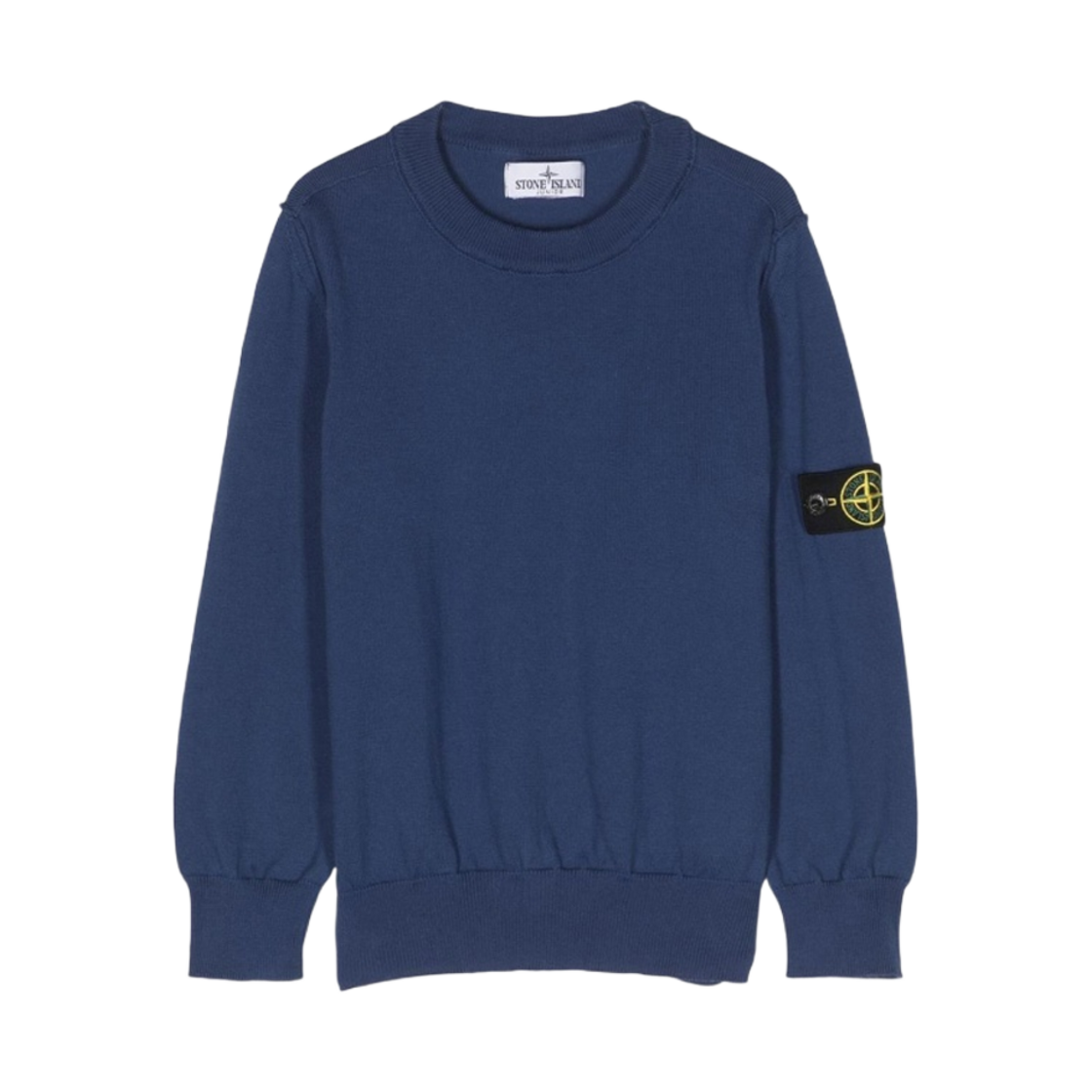 7816501A4-V0027 (Kids) Stone Island 501A4 Crewneck Stitch Soft Cotton Knit Royal Blue - 23SS