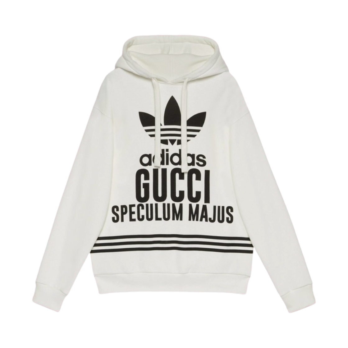 (W) 구찌 x 아디다스 코튼 후드 스웨트셔츠 화이트