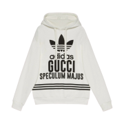 (W) Gucci x Adidas Cotton Hooded Sweatshirt White