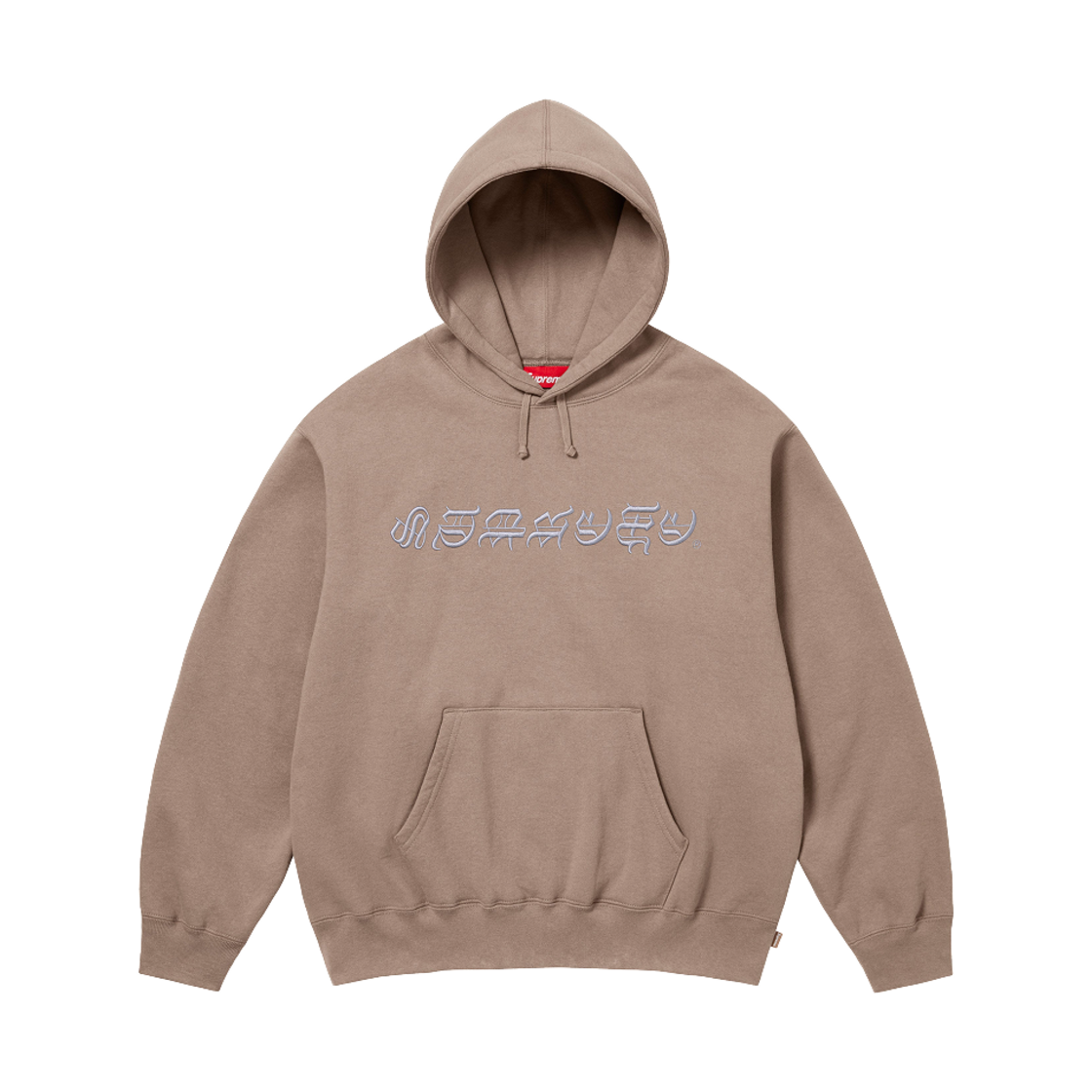 - Supreme Blackletter Hooded Sweatshirt Dusty Brown - 25SS