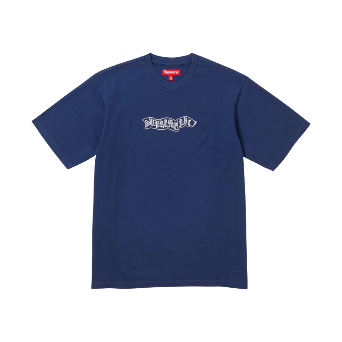- Supreme Banner S/S Top Dark Royal - 23FW