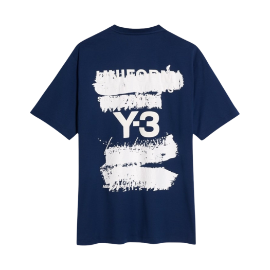 Y-3 Graphic Short Sleeve T-Shirt Blue