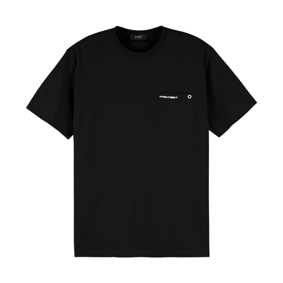 하이투 아일렛 포인트 포켓 티셔츠 블랙(HYII Eyelet Point Pocket Tshirt Black)
