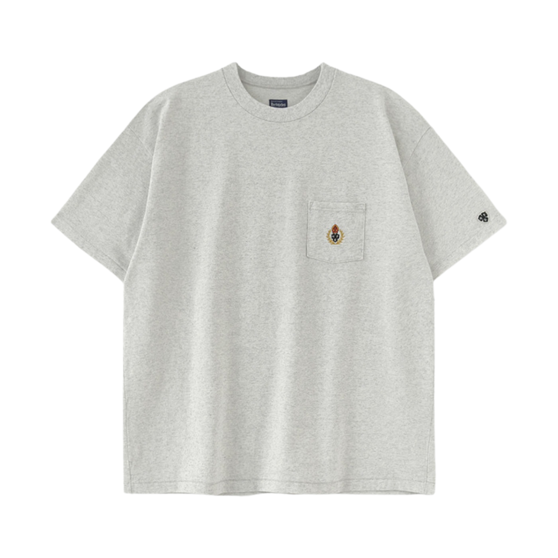 HFA251TS02-T208 Heritage Floss Crest 14S Washed Pocket T-Shirt Medium Grey
