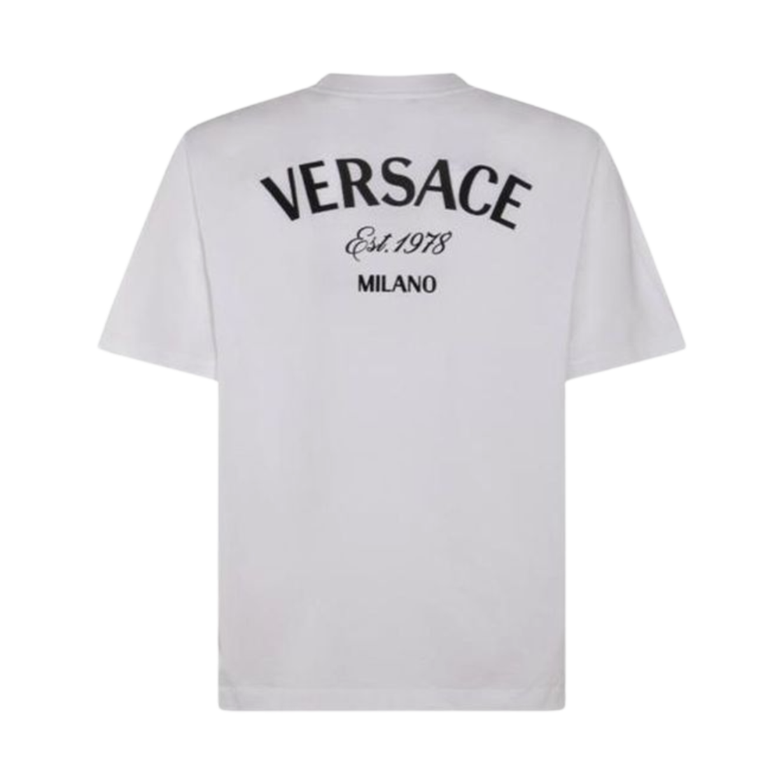 베르사체 자수 로고 코튼 티셔츠 화이트(Versace Embroidered Logo Cotton T-Shirt White) - 2