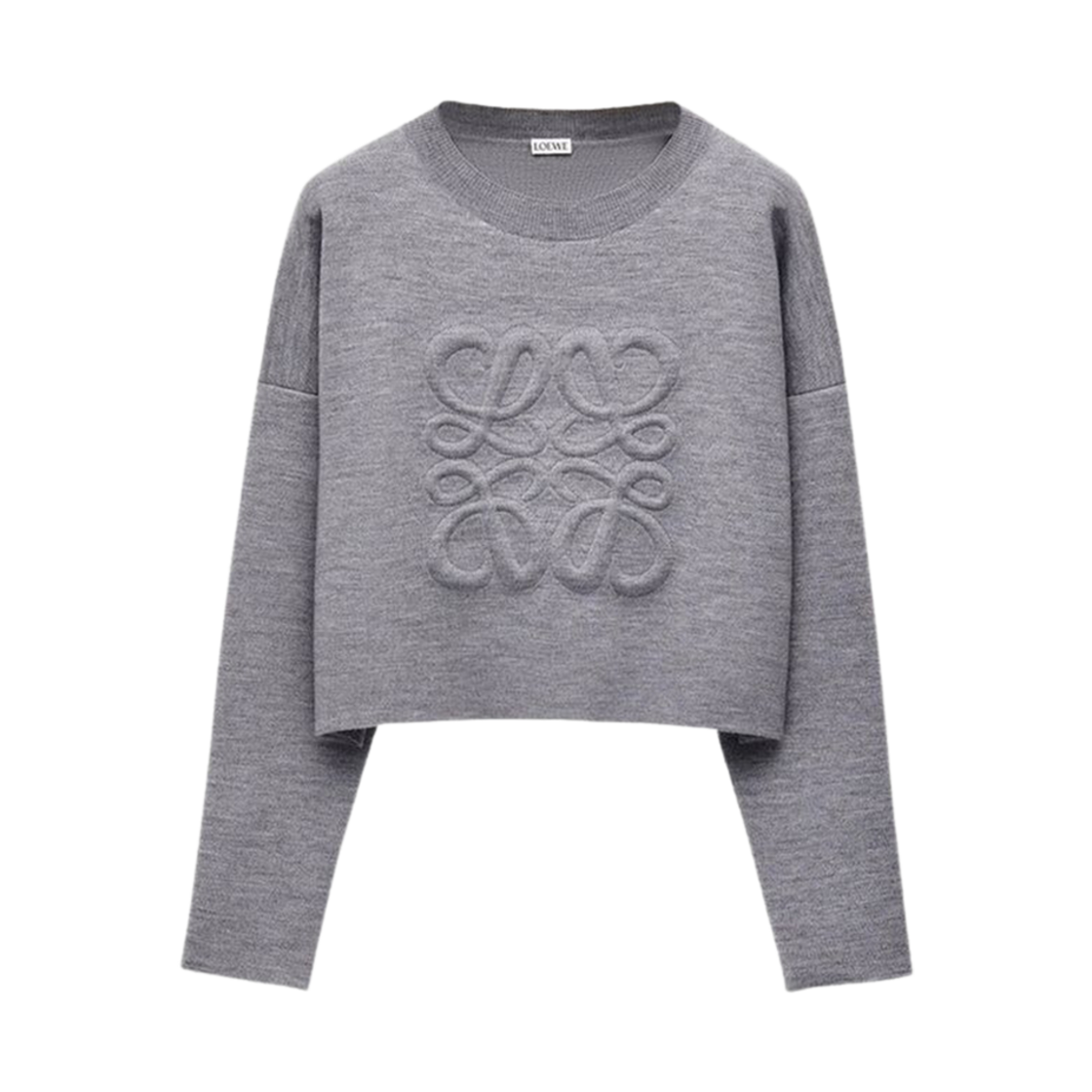 S540Y14KBG-1130 (W) Loewe Anagram Sweater in Wool Light Grey